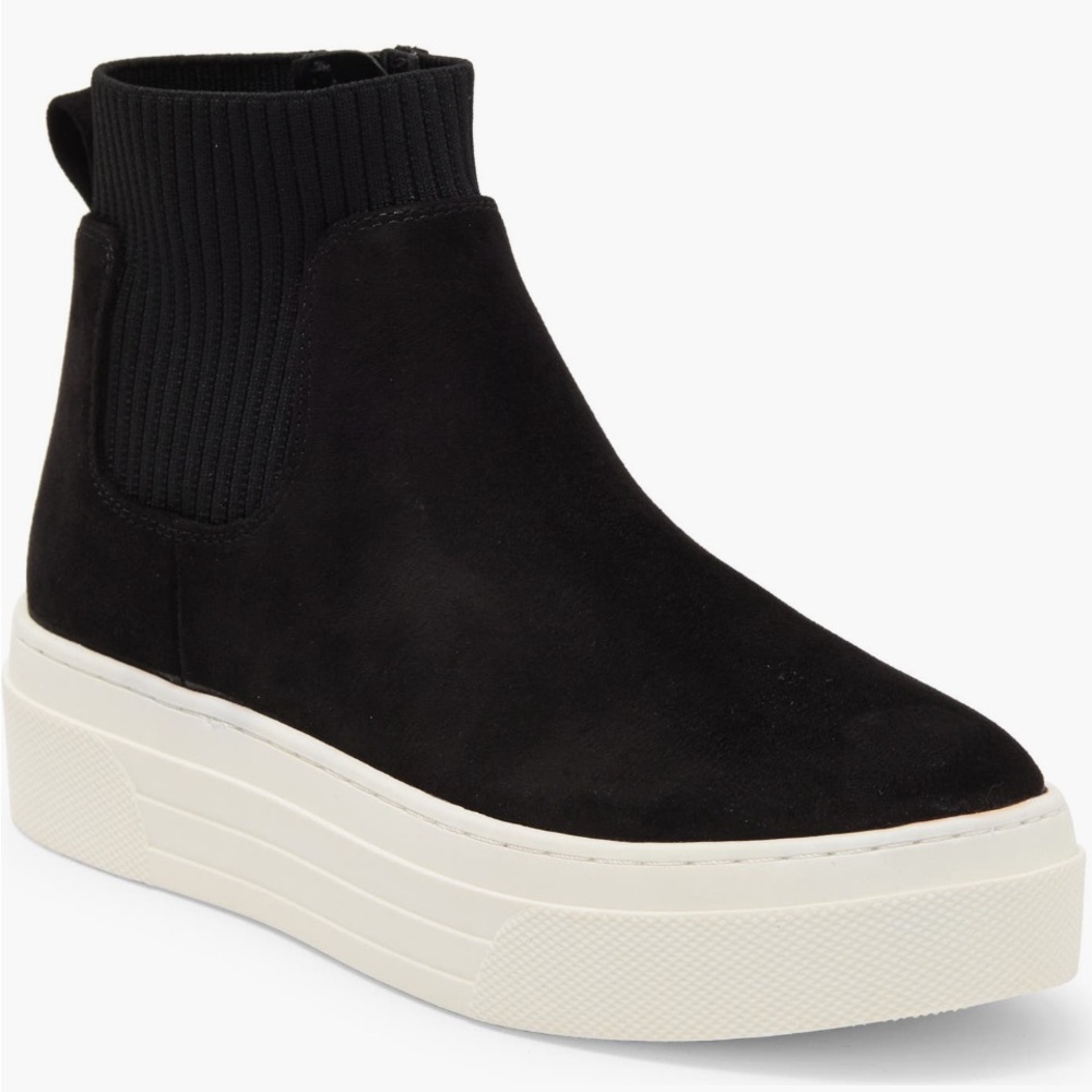NEW Steve Madden Black Suede Girls Boots size 4
